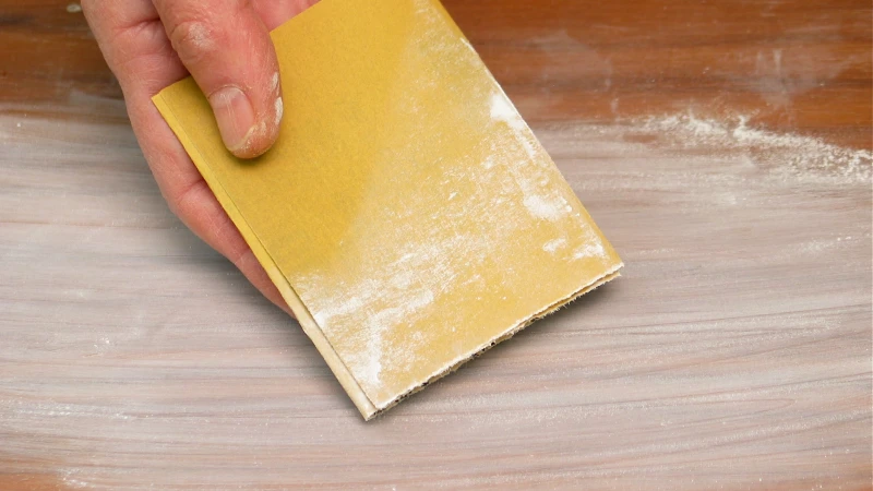 Sanding between lacquer coats